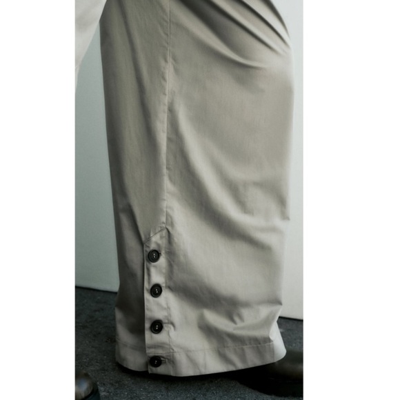 Zara Belted Full Length Wide Pants - Picture 6 of 7